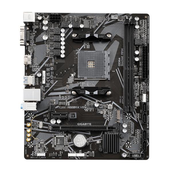 Tarjeta Madre Gigabyte A520M K V2 AM4 Micro-ATX DDR4 – Negro
