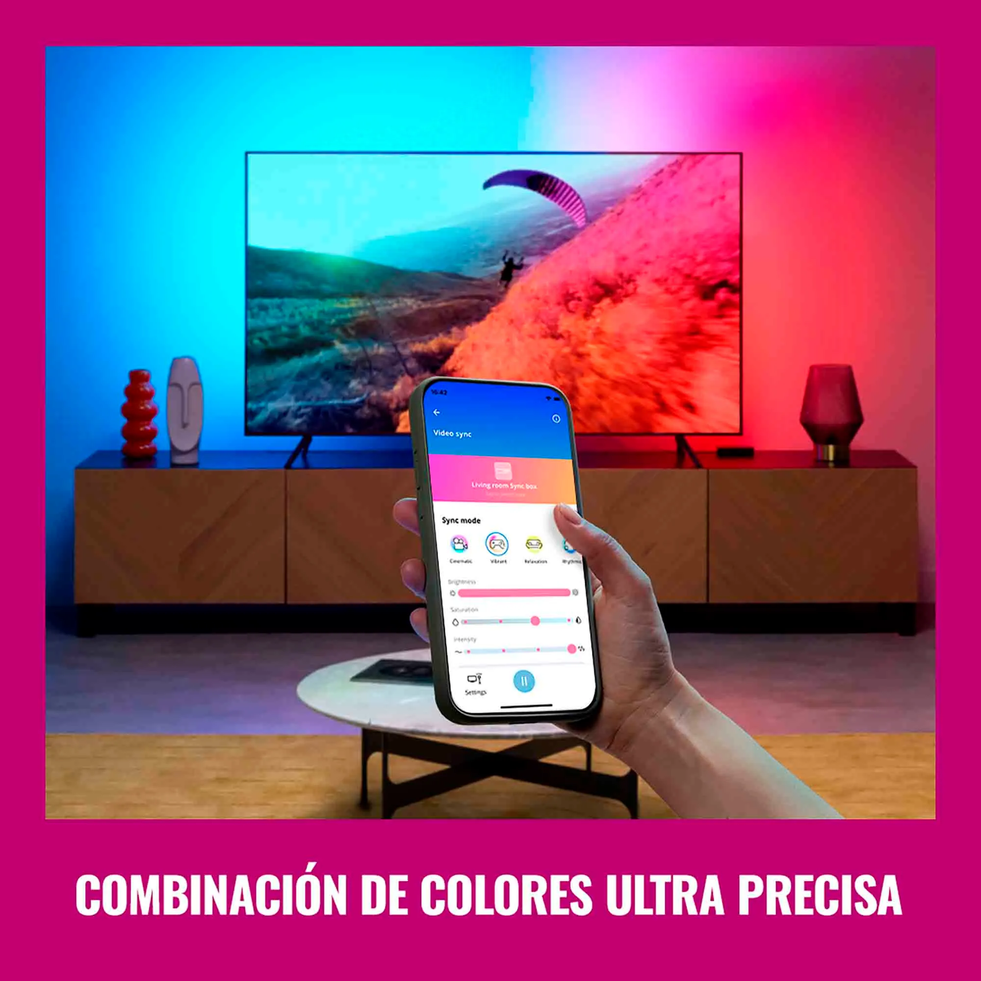 WIZ HDMI Sync Box con luz trasera para televisores de 55 in a 65 in