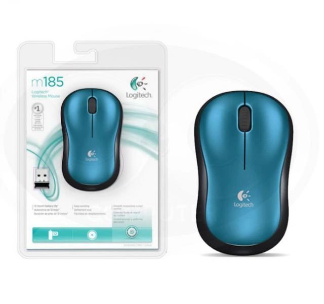 MOUSE LOGITECH INALAMBRICO M185 AZUL