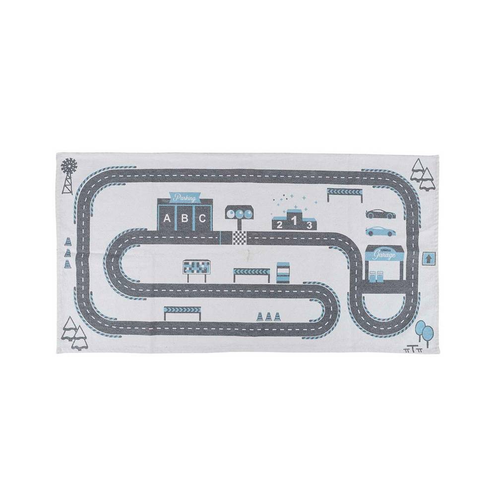 Alfombra decorativa infantil 140x70 cm carros