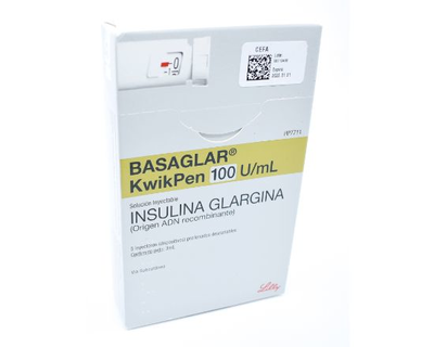 Insulina Basaglar KwikPen 100U/mL 5 cartuchos de 3 mL