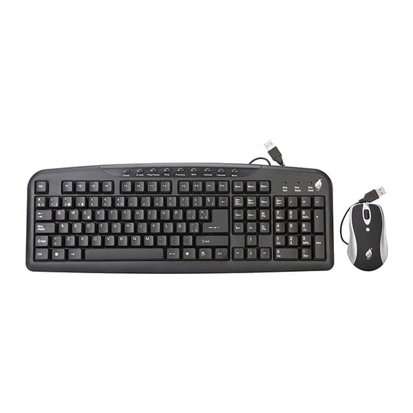 Green Leaf Teclado/mouse alámbrico negro
