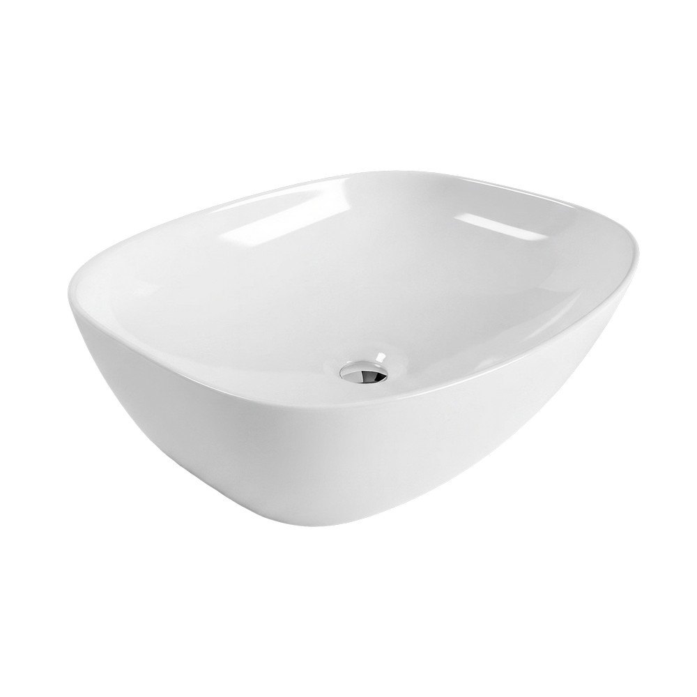 Lavamanos de sobreponer 50x38x14 cm blanco