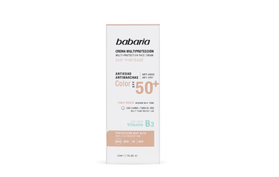 Babaria, Crema Facial Photoage SPF50+ con color