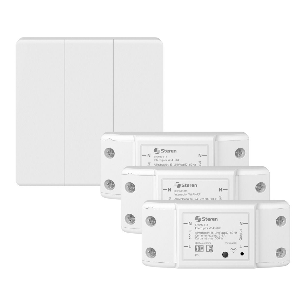Apagador inalámbrico RF cinético triple