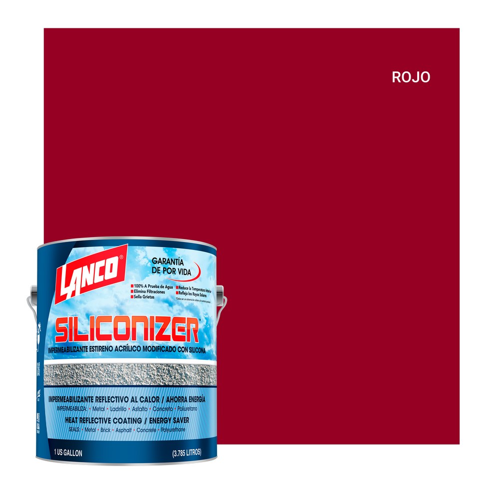 Impermeabilizante para techos rojo siliconizer galon (3.785 l)