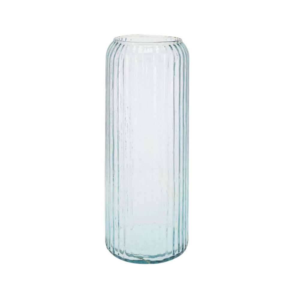 Florero decorativo de vidrio reciclado 37x14.5 cm