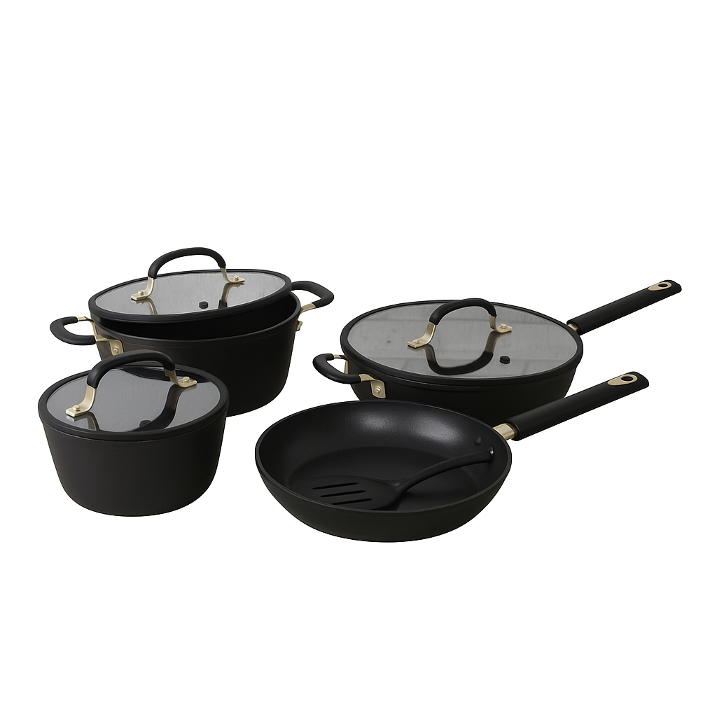 Batería de cocina Quattro Aluminio 9 piezas QTTCWFA9G4B