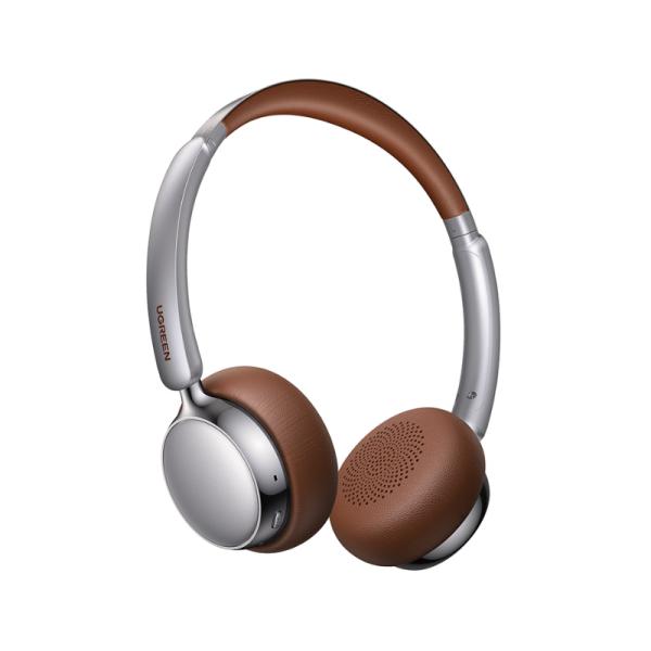 Headset Ugreen Studio Plus HP207 6.0 Bluetooth – Plateado / Cafe