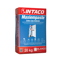 Mortero Maxiempaste Extra Liso Exterior Blanco 20 Kg Intaco