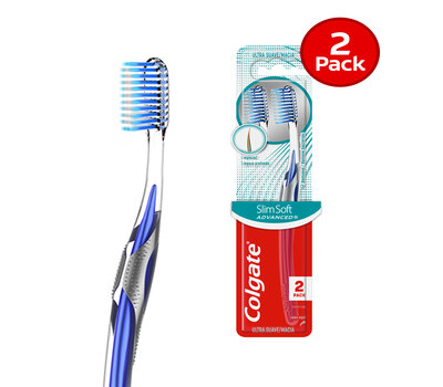Colgate Cepillo de Dientes Slim Soft Advanced 2 Pack