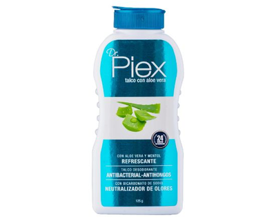 Dr. Piex talco antibacterial con aloe vera y mentol 125 g
