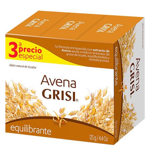 GRISI JABÓN AVENA 3 PACK 100G