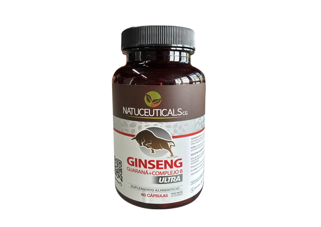 Natuceuticals Ginseng+ Guaraná+ Complejo B Ultra x60 cápsulas