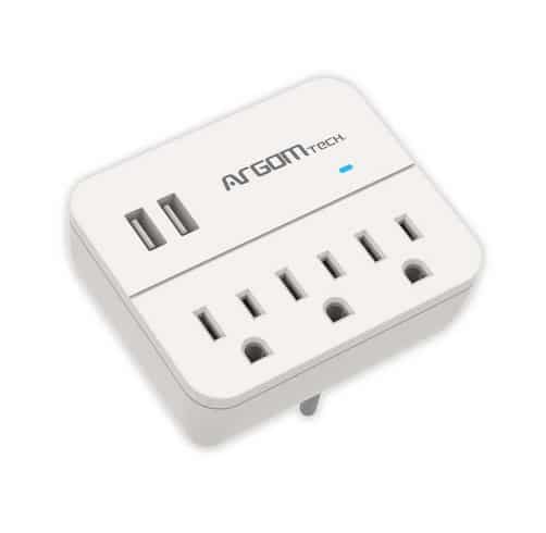 Cargador de pared Argom Tech con proteccion de sobretensiones – ARG-AC-0266WT