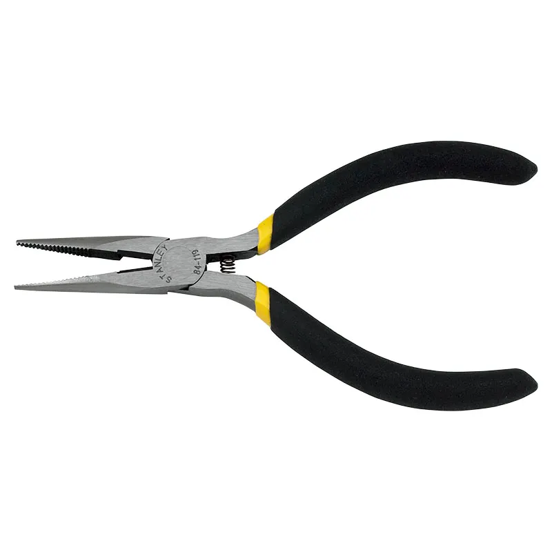 Alicate de punta larga 5" mango plástico Stanley