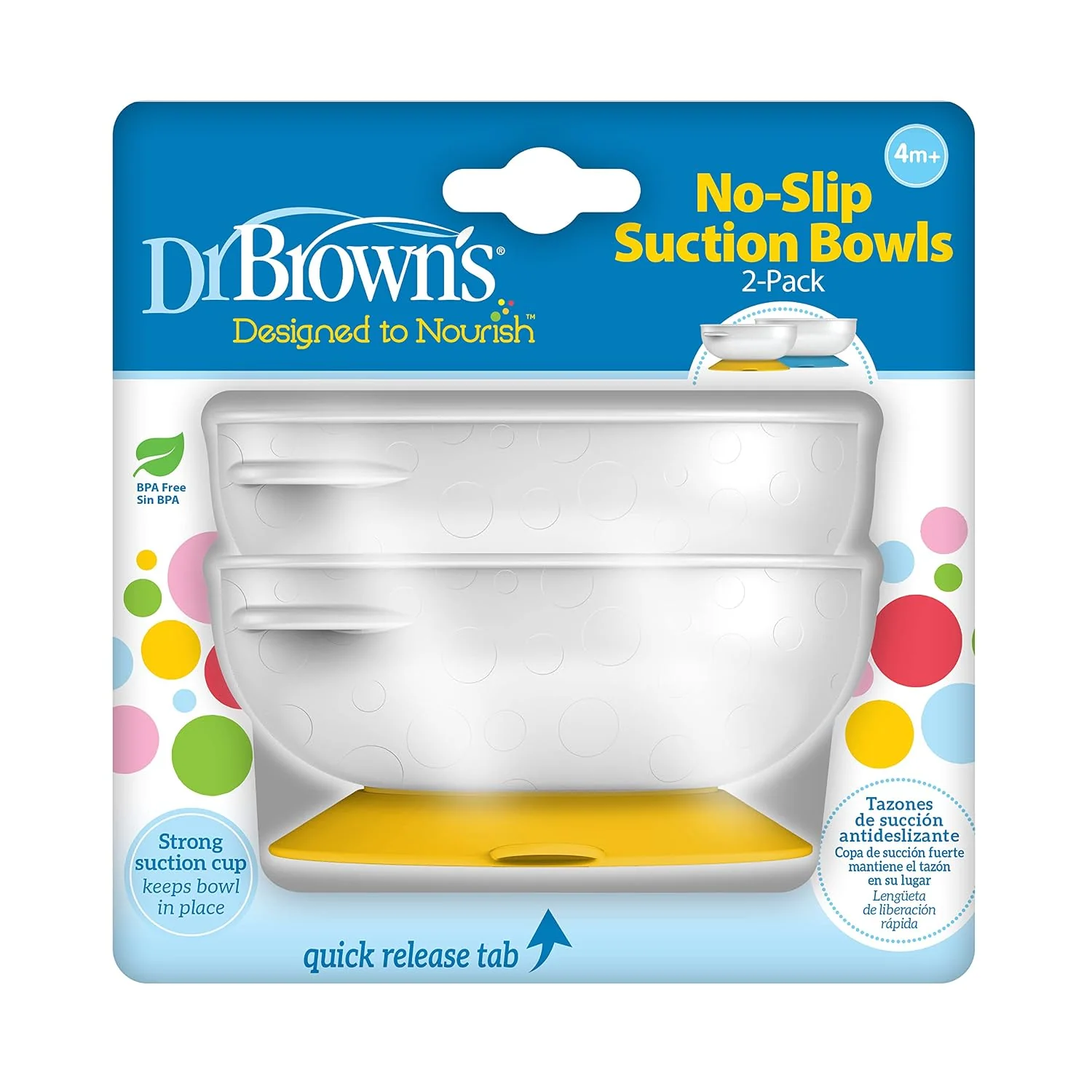 2 Platos hondos con base succionadora DrBrowns