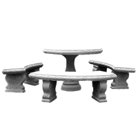 Mesa Y Silla De Concreto Jardin