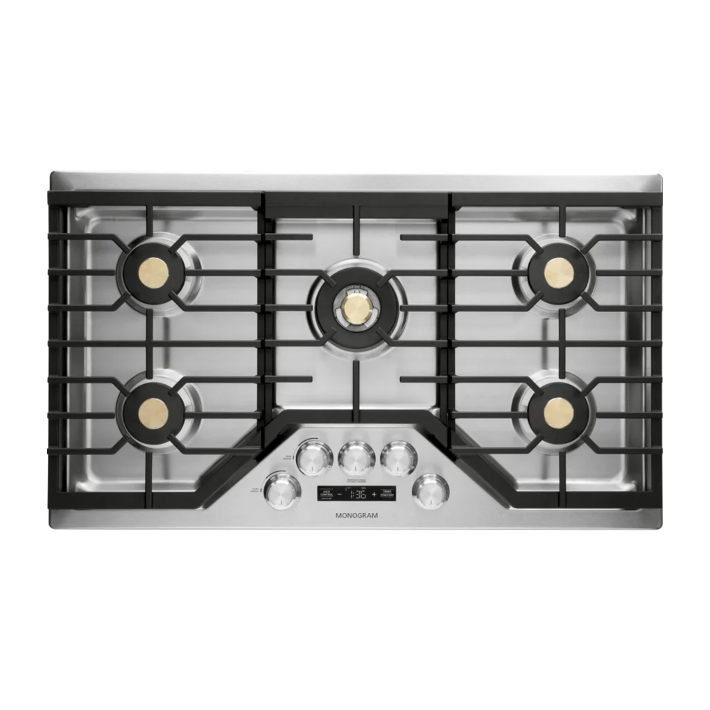 Monogram Plantilla de Gas Empotrable 36" 5 Quemadores, ZGU36ESLSS