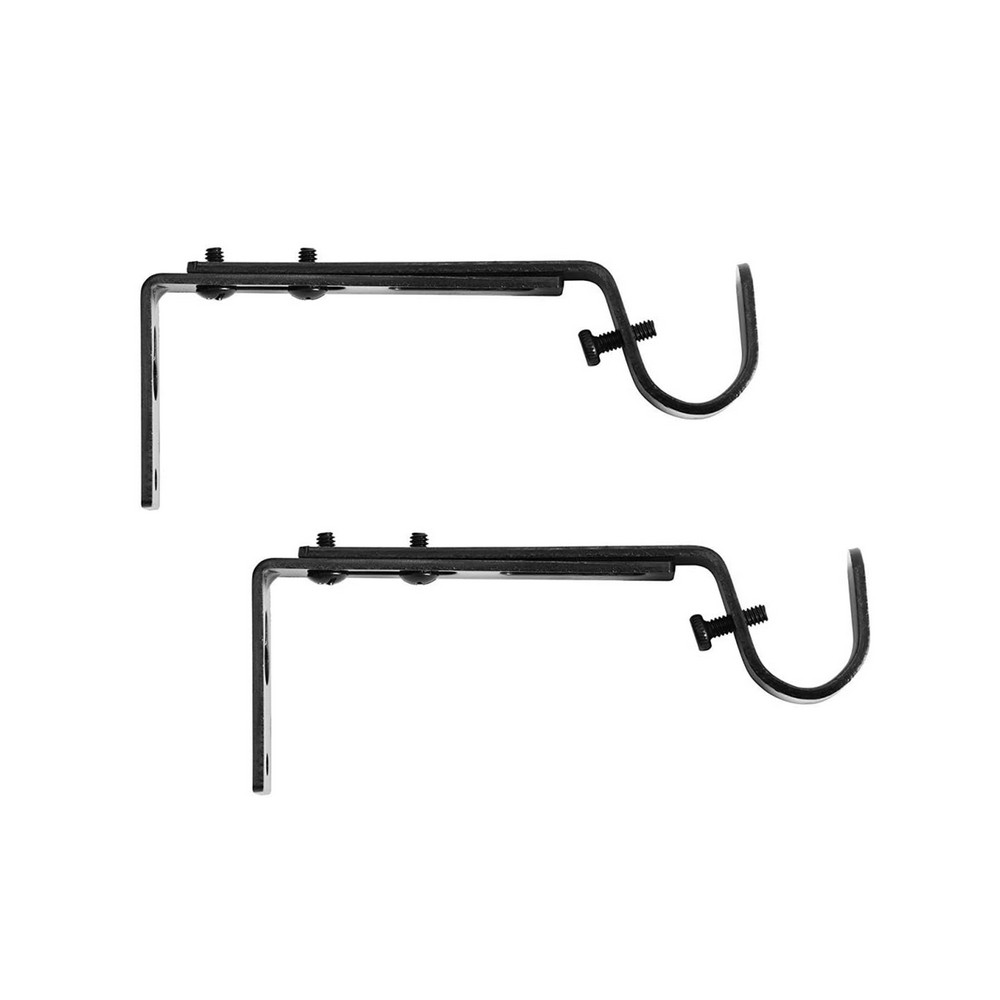 Soporte ajustable para cortinero de 3-4 pulg negro