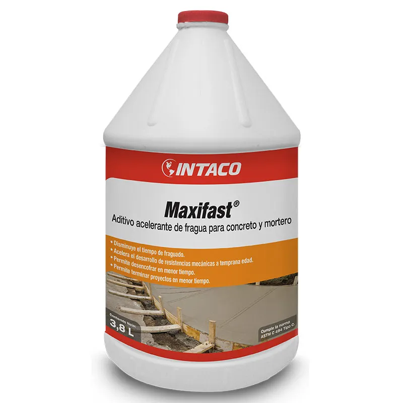Aditivo acelerante de fragua para concreto y mortero Maxifast 3,8 litros