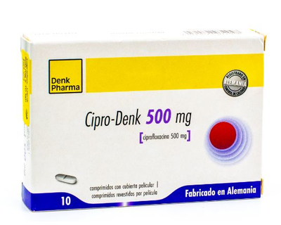 Ciprofloxacino Denk 500 mg 1 comprimido