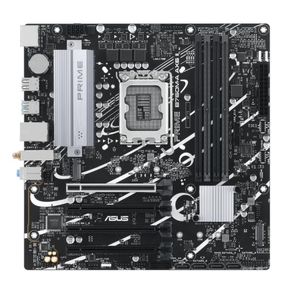 Tarjeta Madre Asus Prime B760M-a AX6 II-GSI LGA1700 M-ATX DDR5 – Negro / Blanco