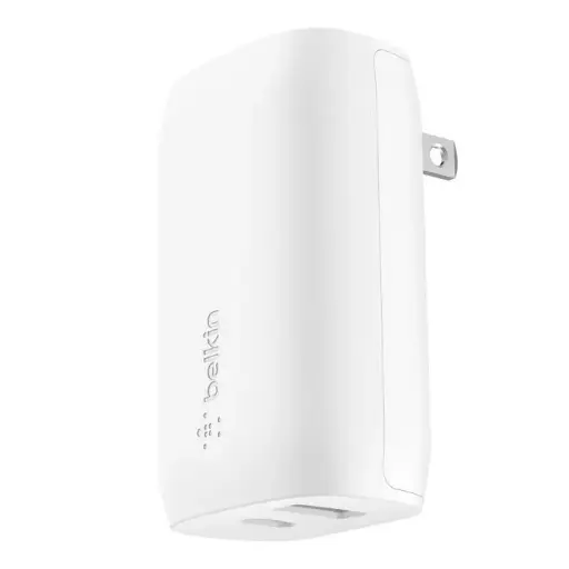 Adaptador de Corriente Belkin 37W USB-A/USB-C PPS Blanco WCB007dqWH
