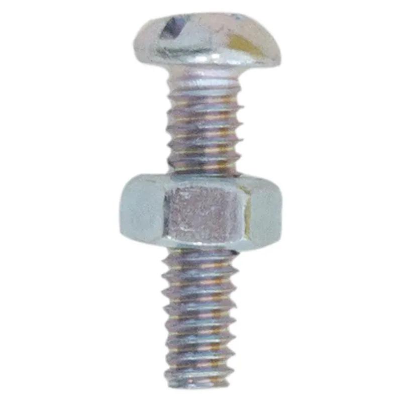 Tornillo estufa cabeza redonda 1/4" x 1" 10 uds incluye tuercas
