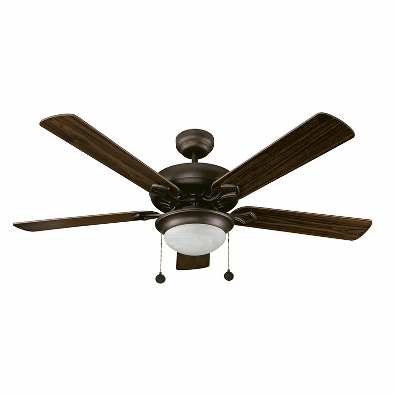 Ventilador techo 52" 5 aspas 2 luces bronce cepillado designers lighting