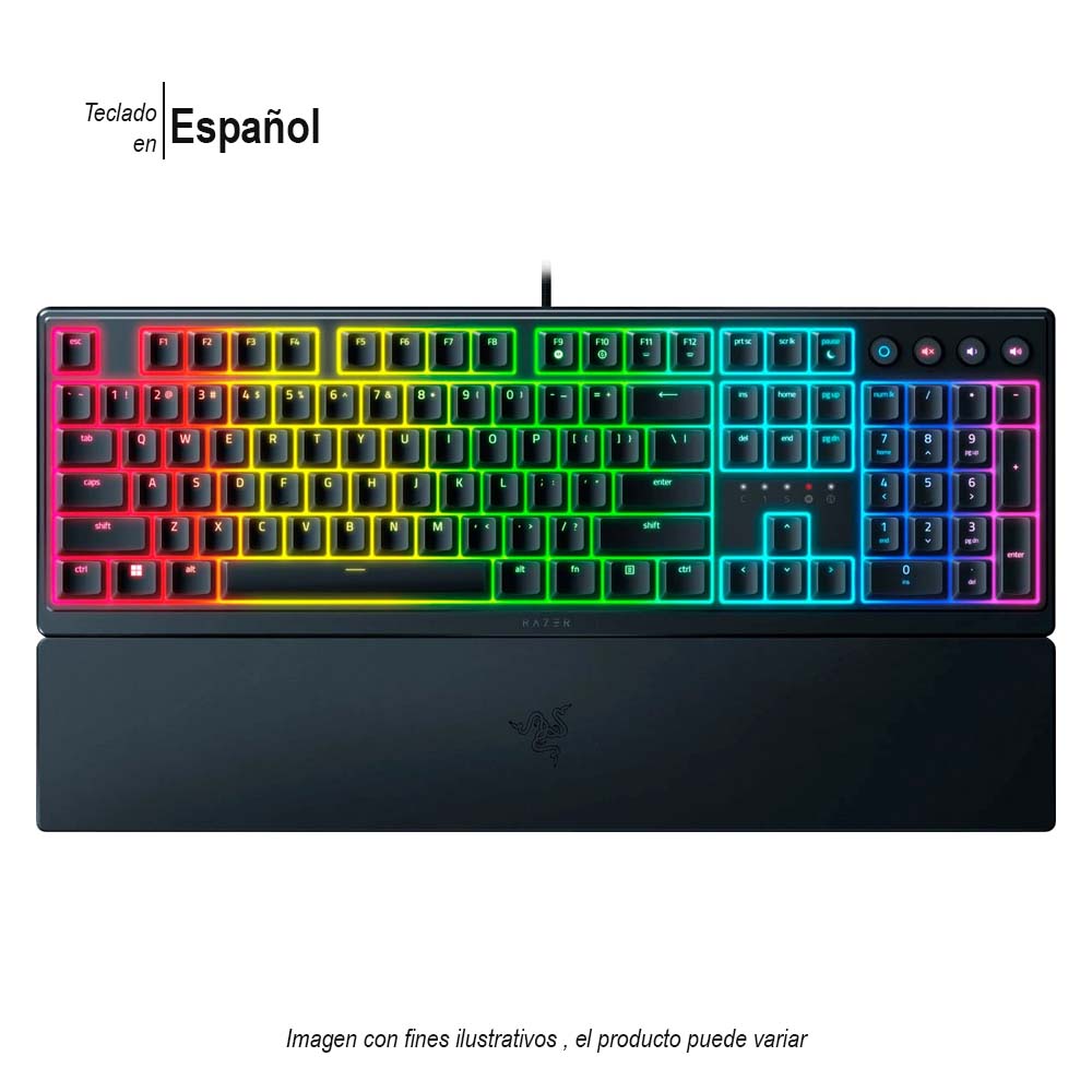 TECLADO GAMING RAZER ORNATA V3 MEMBRANA USB SPANISH LAYOUT RZ03-04461100-R311