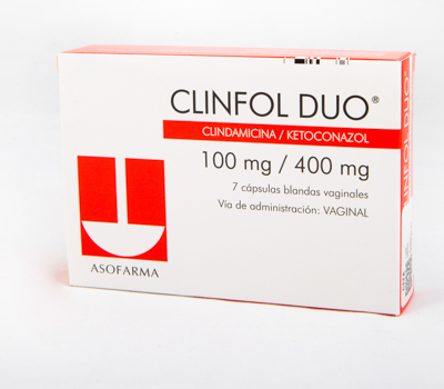 CLINFOL DUO 100 MG/400 MG OVULOS VAGINAL
