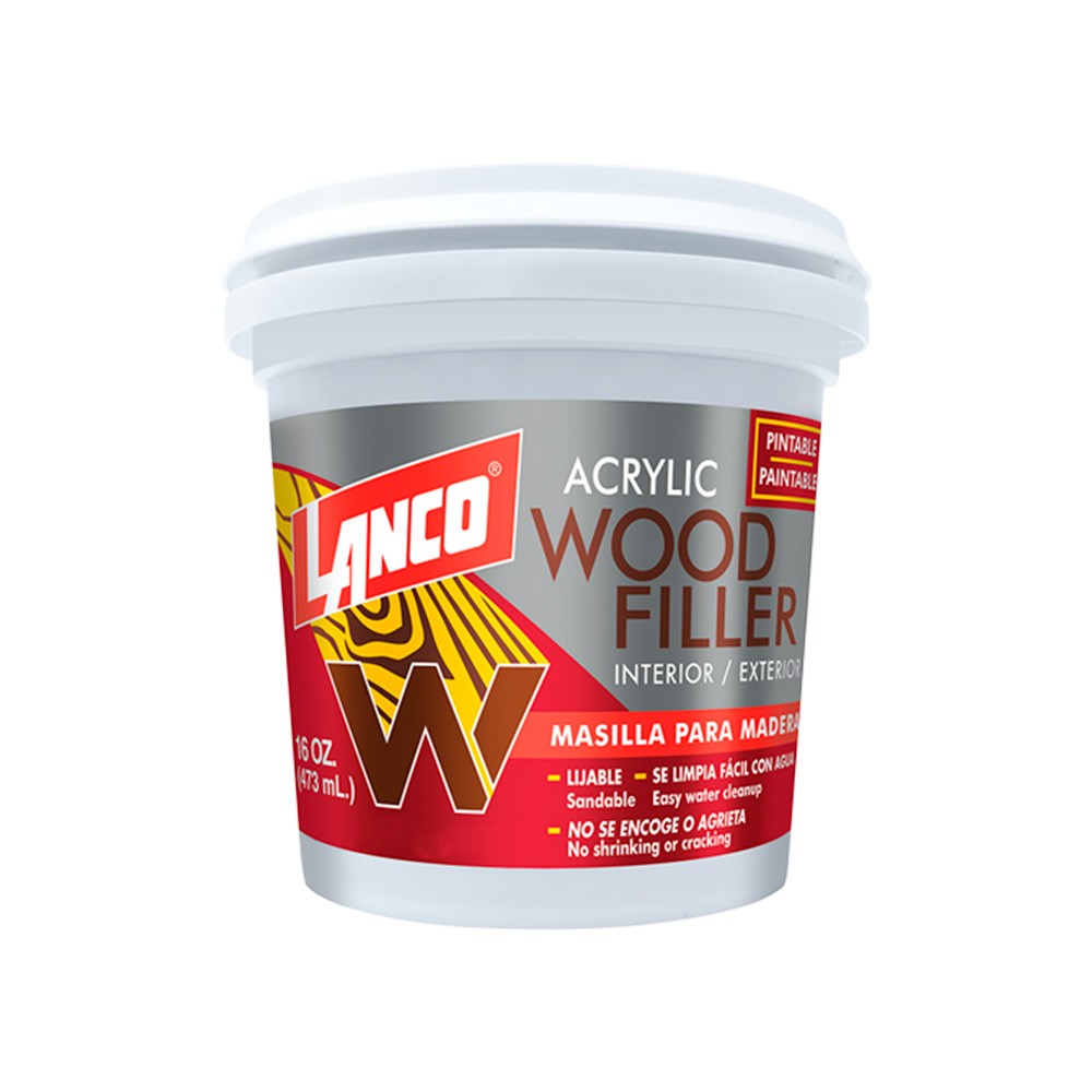 Masilla para madera base agua nuez osc mate wood filler 0.47 l