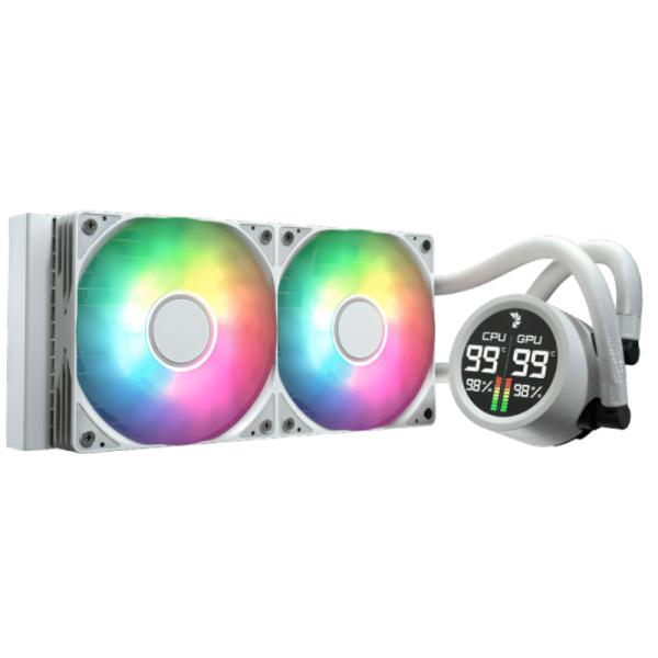 ENFRIAMIENTO LIQUIDO RGB AEROCOOL ABYSS L240R WHT AIO 240MM LGA115X-1851/ AM5/AM4 ACLA-AB24117.21 BLANCO
