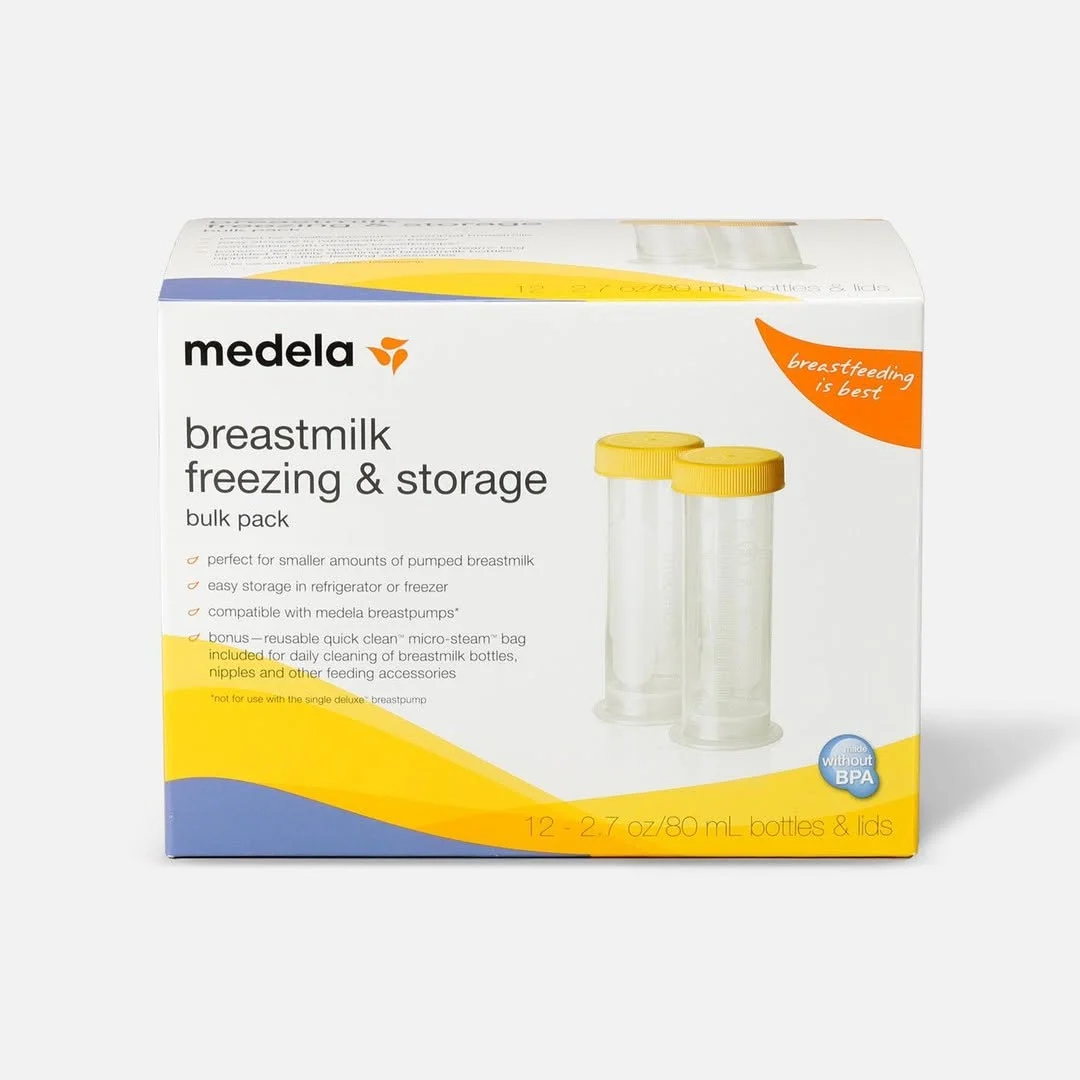 Set de 12 tarritos para almacenamiento de leche materna Medela!!!