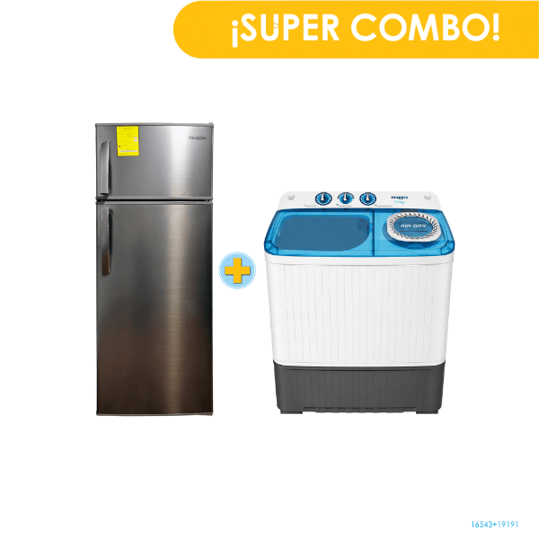 Combo Refri Semi MAGGIO CMP9F 206 Litros + Lavadora Semi-Automática MAGGIO MTTO110WH 11Kg