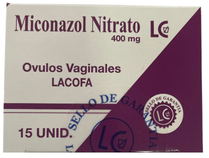 Miconazol Nitrato, Ovulos 1 de 15 Unidades