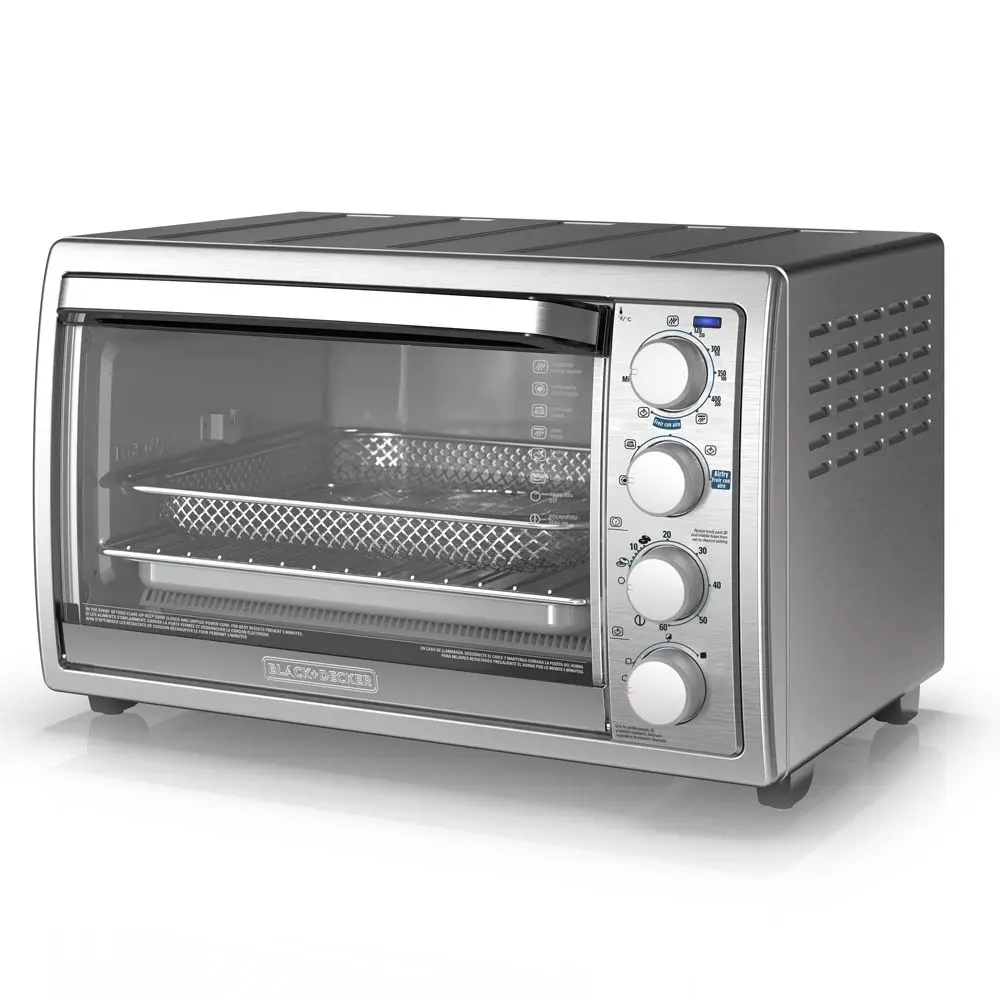 Horno Tostador Black & Decker Con Freidora de Aire 9 Rebanadas TO4315SS-LA