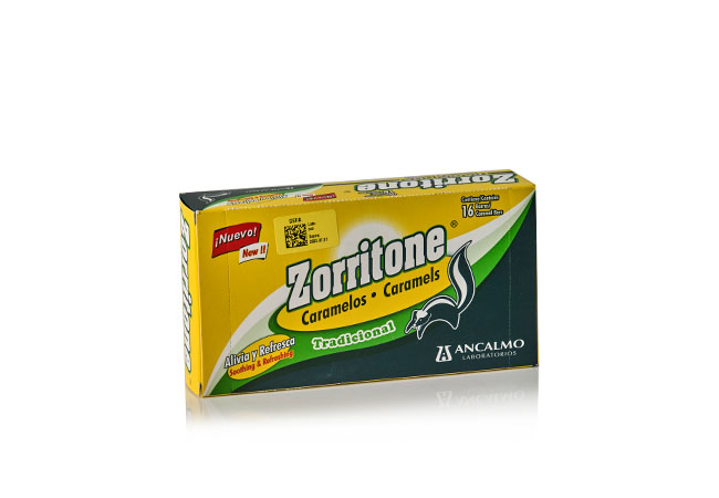 ZORRITONE CARAMELOS BARRA x 16 unds