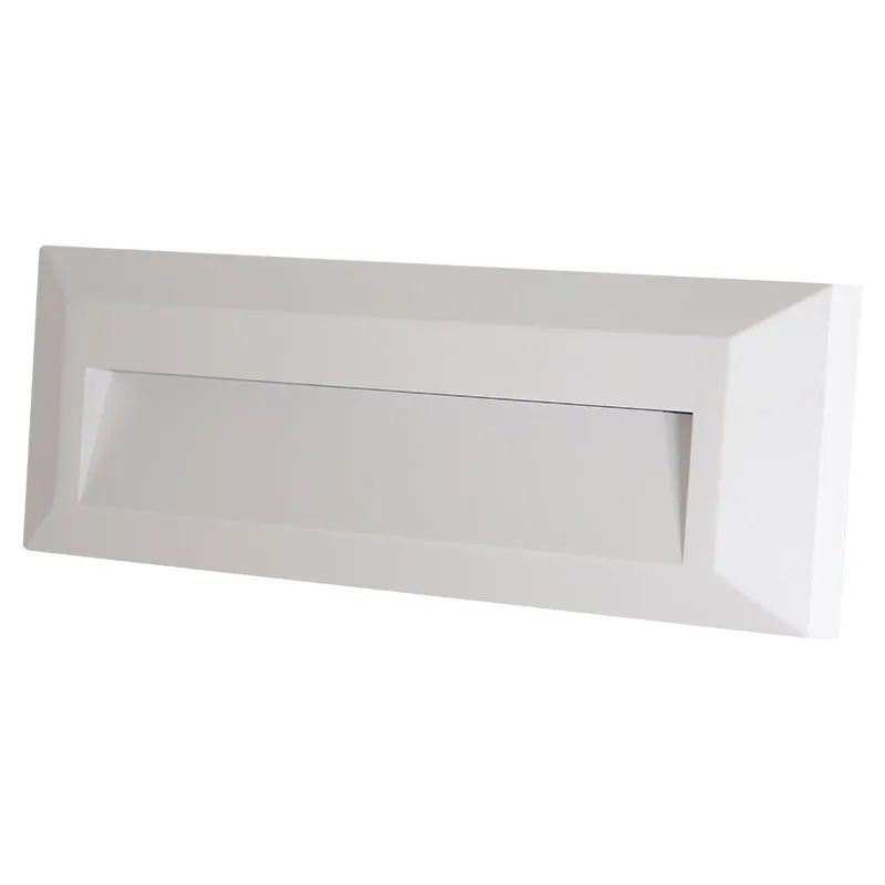 Lámpara led empotrable rectangular blanca para pared