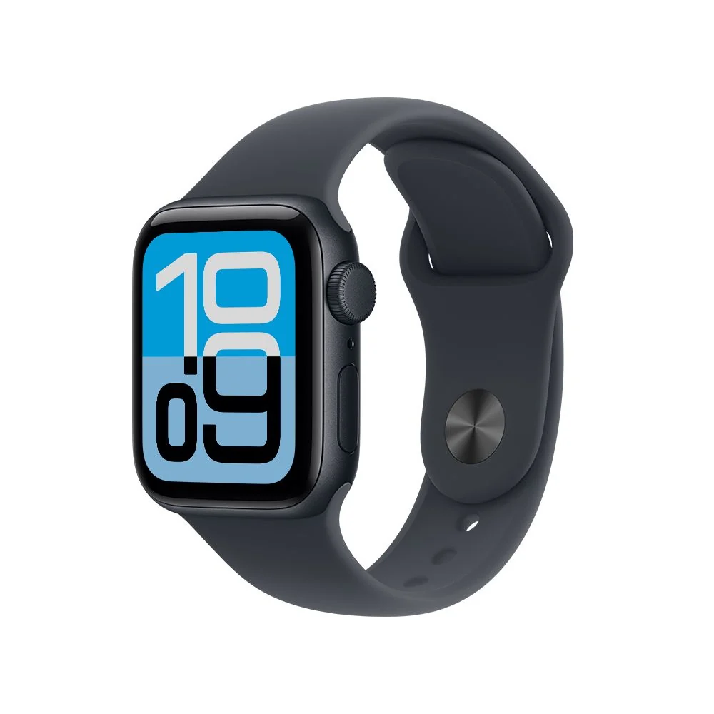 Apple Watch SE 3 GPS • Caja de aluminio color medianoche de 44 mm • Correa deportiva color medianoche - M/L
