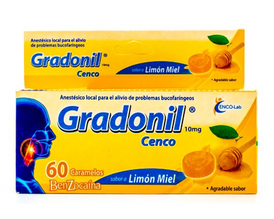 Gradonil 10,g limón miel 10 caramelos