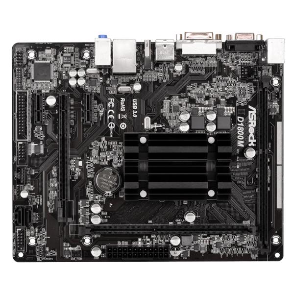 TARJETA MADRE ASROCK -PROCESADOR DUAL CORE J1800 MB-D1800M 1200