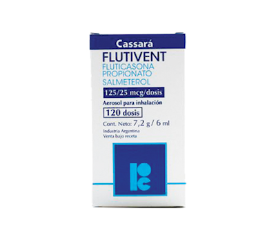 FLUTIVENT AEROSOL 125 / 25 mcg x 120 DOSIS