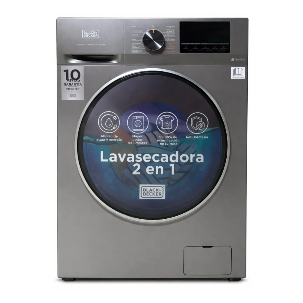 Black & Decker Lavasecadora Carga Frontal 12kg/8kg, BXWDBH12FLG
