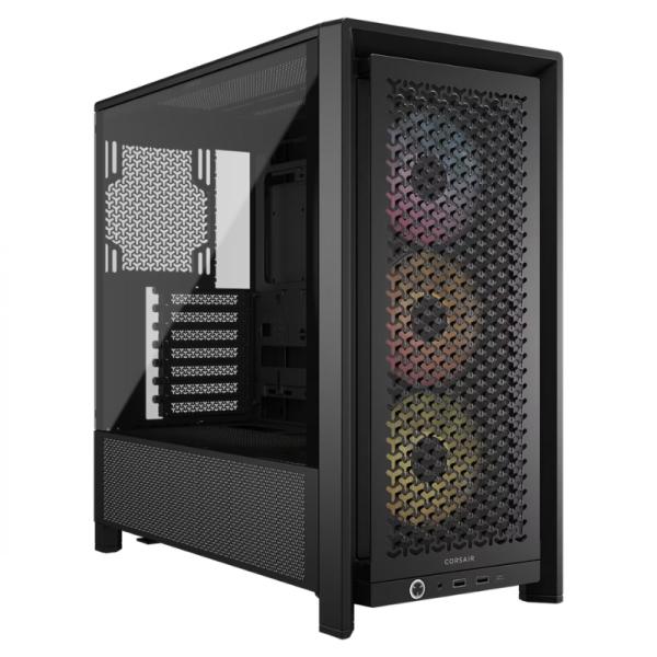 Case Corsair Mid Tower Frame 4000D RS Ventiladores 3 de 120MM con Vidrio Lateral y Malla Frontal – Blanco