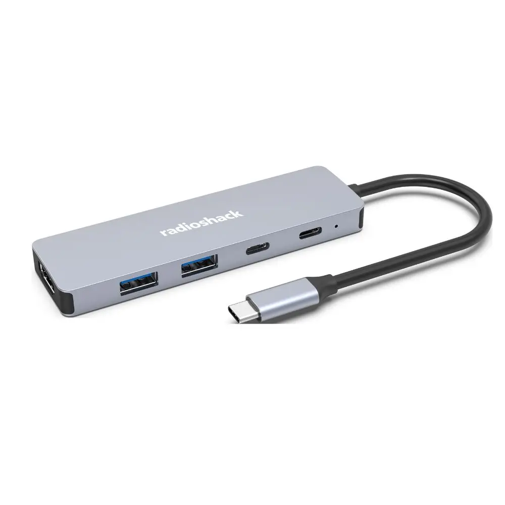 Adaptador de corriente 5 en 1 RadioShack USB-C Plateado 2605172