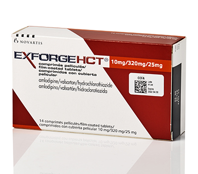 EXFORGE HCT 10/320/25MG TABLETAS VIA ORAL X14