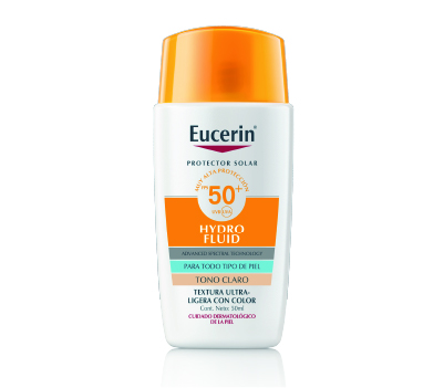 EUCERIN HYDRO FLUID FACIAL TONO CLARO FPS 50+ 50 ML
