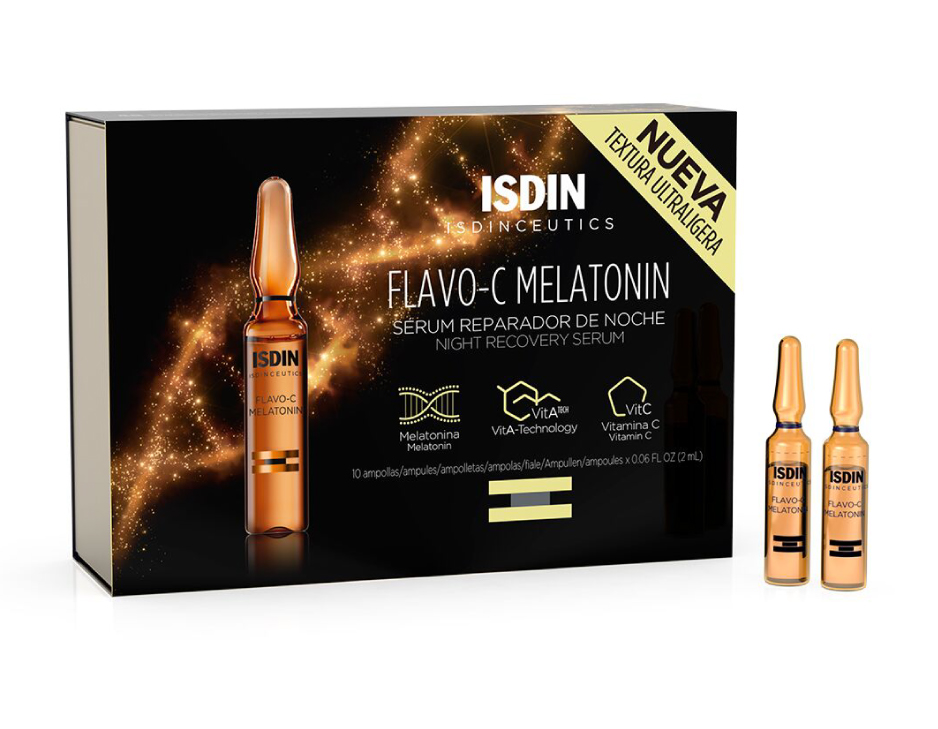 ISDIN FLAVO-C MELATONIN SERUM REPARADOR NOCHE SOLUCION 10 AMPOLLA(S)